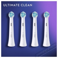 Oral-B iO fogkefefej Ultimate Clean fehér 4 db Szépségápolás / Egészség - Száj / fog ápolás - Elektromos fogkefe - 505330