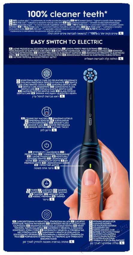 Oral-B iO 2 Black Elektromos fogkefe Sz&eacute;ps&eacute;g&aacute;pol&aacute;s / Eg&eacute;szs&eacute;g - Sz&aacute;j / fog &aacute;pol&aacute;s - Elektromos fogkefe - 525458