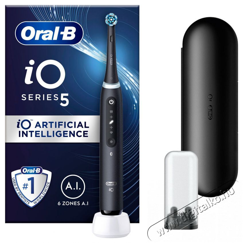 Oral-B IO 5 Black Elektromos fogkefe Sz&eacute;ps&eacute;g&aacute;pol&aacute;s / Eg&eacute;szs&eacute;g - Sz&aacute;j / fog &aacute;pol&aacute;s - Elektromos fogkefe - 525462