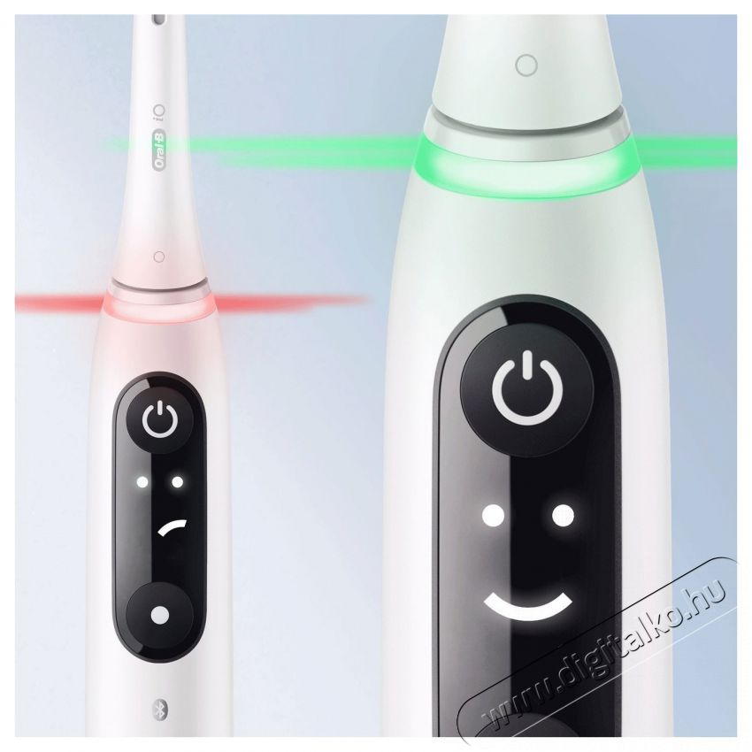 Oral-B iO 6 DUO feh&eacute;r &eacute;s r&oacute;zsasz&iacute;n Elektromos fogkefe Sz&eacute;ps&eacute;g&aacute;pol&aacute;s / Eg&eacute;szs&eacute;g - Sz&aacute;j / fog &aacute;pol&aacute;s - Elektromos fogkefe - 525463