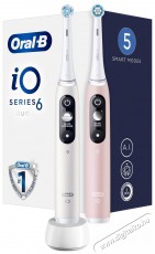 Oral-B iO 6 DUO fehér és rózsaszín Elektromos fogkefe Szépségápolás / Egészség - Száj / fog ápolás - Elektromos fogkefe - 525463