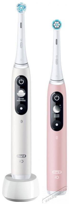 Oral-B iO 6 DUO feh&eacute;r &eacute;s r&oacute;zsasz&iacute;n Elektromos fogkefe Sz&eacute;ps&eacute;g&aacute;pol&aacute;s / Eg&eacute;szs&eacute;g - Sz&aacute;j / fog &aacute;pol&aacute;s - Elektromos fogkefe - 525463