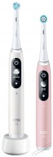 Oral-B iO 6 DUO feh&eacute;r &eacute;s r&oacute;zsasz&iacute;n Elektromos fogkefe Sz&eacute;ps&eacute;g&aacute;pol&aacute;s / Eg&eacute;szs&eacute;g - Sz&aacute;j / fog &aacute;pol&aacute;s - Elektromos fogkefe - 525463
