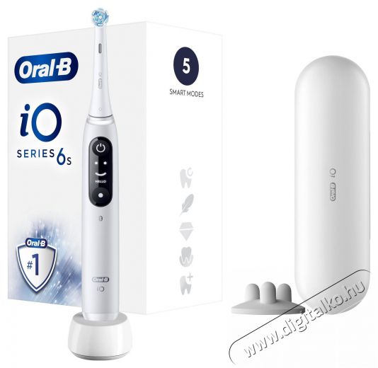 Oral-B iO Series 6s White Elektromos fogkefe Sz&eacute;ps&eacute;g&aacute;pol&aacute;s / Eg&eacute;szs&eacute;g - Sz&aacute;j / fog &aacute;pol&aacute;s - Elektromos fogkefe - 525465