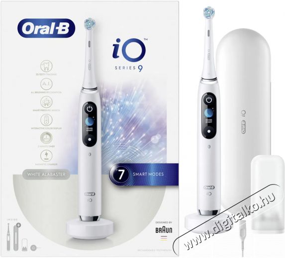 Oral-B iO 9, fehér Elektromos fogkefe Szépségápolás / Egészség - Száj / fog ápolás - Elektromos fogkefe - 528791