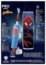 Oral-B D103 Vitality PRO Spiderman gyerek elektromos fogkefe tokkal Szépségápolás / Egészség - Száj / fog ápolás - Elektromos fogkefe - 502488