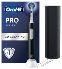 Oral-B Pro 1 Elektromos fogkefe, 3D tiszt&iacute;t&aacute;s, 3 program, 1 fej, Utaz&oacute;k&eacute;szlet, Fekete Sz&eacute;ps&eacute;g&aacute;pol&aacute;s / Eg&eacute;szs&eacute;g - Sz&aacute;j / fog &aacute;pol&aacute;s - Elektromos fogkefe - 533629