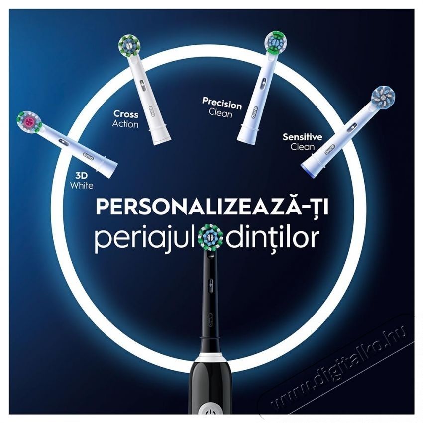 Oral-B Pro 1 Elektromos fogkefe, 3D tiszt&iacute;t&aacute;s, 3 program, 1 fej, Utaz&oacute;k&eacute;szlet, Fekete Sz&eacute;ps&eacute;g&aacute;pol&aacute;s / Eg&eacute;szs&eacute;g - Sz&aacute;j / fog &aacute;pol&aacute;s - Elektromos fogkefe - 533629