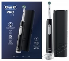 Oral-B Pro 1 Elektromos fogkefe, 3D tiszt&iacute;t&aacute;s, 3 program, 1 fej, Utaz&oacute;k&eacute;szlet, Fekete Sz&eacute;ps&eacute;g&aacute;pol&aacute;s / Eg&eacute;szs&eacute;g - Sz&aacute;j / fog &aacute;pol&aacute;s - Elektromos fogkefe - 533629