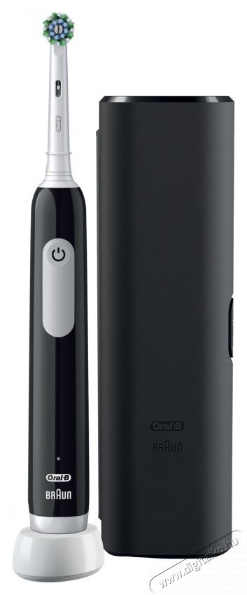 Oral-B Pro 1 Elektromos fogkefe, 3D tiszt&iacute;t&aacute;s, 3 program, 1 fej, Utaz&oacute;k&eacute;szlet, Fekete Sz&eacute;ps&eacute;g&aacute;pol&aacute;s / Eg&eacute;szs&eacute;g - Sz&aacute;j / fog &aacute;pol&aacute;s - Elektromos fogkefe - 533629
