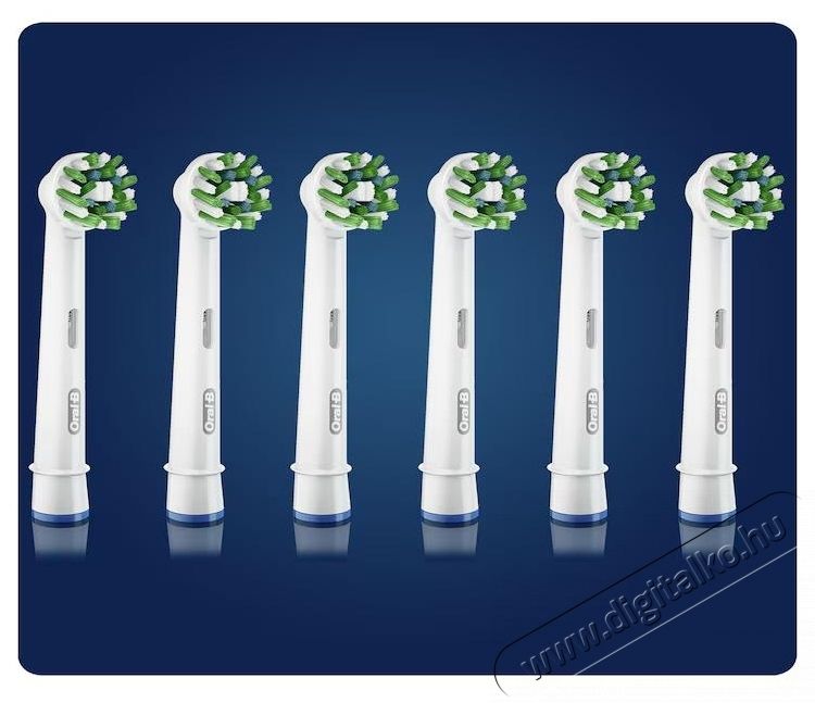 Oral-B Pro Cross Action elektromos fogkefe p&oacute;tfej, 6db Sz&eacute;ps&eacute;g&aacute;pol&aacute;s / Eg&eacute;szs&eacute;g - Sz&aacute;j / fog &aacute;pol&aacute;s - Kieg&eacute;sz&iacute;tő - 537565