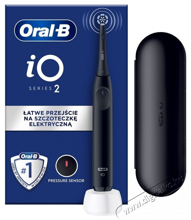Oral-B iO2 elektromos fogkefe, Night Black, &eacute;jfekete Sz&eacute;ps&eacute;g&aacute;pol&aacute;s / Eg&eacute;szs&eacute;g - Sz&aacute;j / fog &aacute;pol&aacute;s - Elektromos fogkefe - 530974