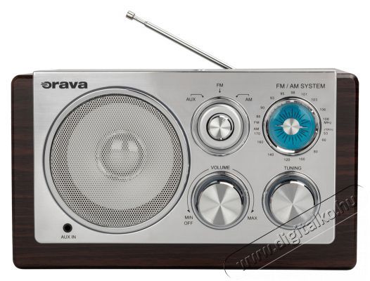 Orava RR-19B Retro rádió AM/FM 230V+ 4xAA elemes Audio-Video / Hifi / Multimédia - Rádió / órás rádió - Asztali rádió - 378073