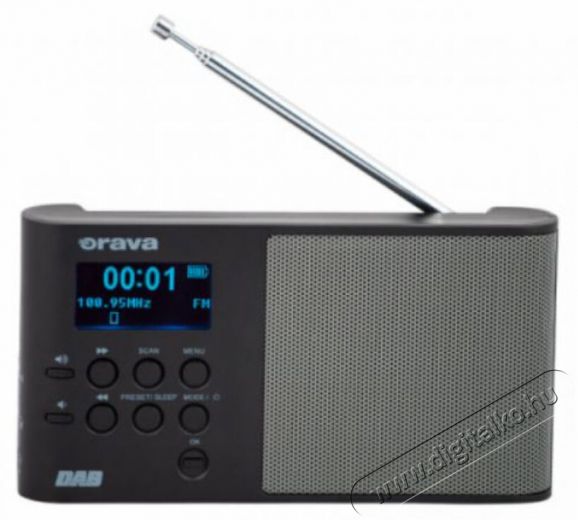 Orava DABB DAB Rádió fekete Audio-Video / Hifi / Multimédia - Rádió / órás rádió - Hordozható, zseb-, táska rádió - 403528