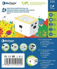 Orion BM-UTA2U BluMagix utazó univerzális hálózati csatlakozó USB-vel Háztartás / Otthon / Kültér - Világítás / elektromosság - Hálózati elosztó / hosszabbító / adapter - 305755
