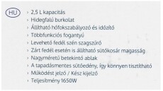 Orion ODF-29 olajsütő Konyhai termékek - Konyhai kisgép (sütés / főzés / hűtés / ételkészítés) - Olajsütő - 305724