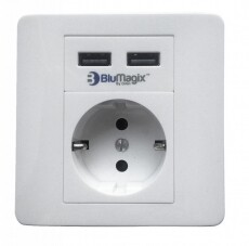 Orion BM-WS2U földelt fali konnektor 2 USB csatlakozóval Háztartás / Otthon / Kültér - Világítás / elektromosság - Hálózati elosztó / hosszabbító / adapter - 305756