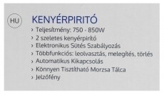 Orion OTB-02 kenyérpirító Konyhai termékek - Konyhai kisgép (sütés / főzés / hűtés / ételkészítés) - Kenyérpirító - 351344