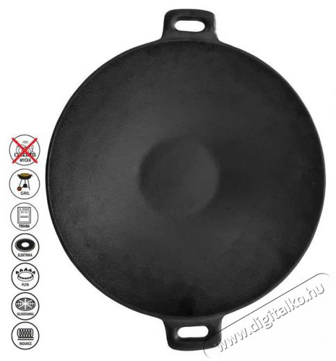 Orion WOK öntöttvas serpenyő 30 cm átmérővel Konyhai termékek - Edény - Wok serpenyő - 521990
