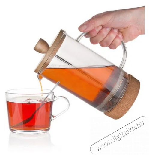 Orion CORK üveg / rozsdamentes acél / bambusz CORK teáskancsó 1 l Konyhai termékek - Kávéfőző / kávéörlő / kiegészítő - Kávéfőző kiegészítő - 525498
