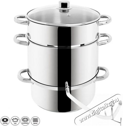 Orion rozsdamentes acél edény, 8 liter Konyhai termékek - Edény - Fazék / lábas - 525520