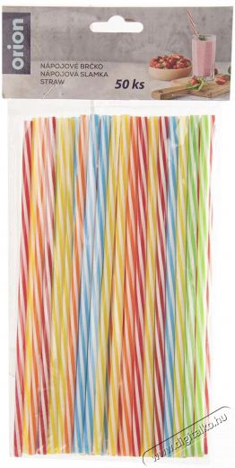 Orion UH Szívószál, többször használatos, 22 cm, vegyes színekben, 50 db Konyhai termékek - Konyhai eszköz - Egyéb konyhai eszköz - 525534