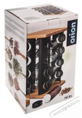 Orion Fűszertartó, üveg/műanyag 16 db + állvány fa/fém BLACK Konyhai termékek - Konyhai eszköz - Egyéb konyhai eszköz - 527618