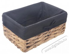 Orion kosár 31 × 21 × 14,5 cm fekete, vízijácint + textil Konyhai termékek - Konyhai eszköz - Egyéb konyhai eszköz - 527626