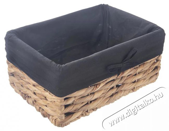 Orion kosár 31 × 21 × 14,5 cm fekete, vízijácint + textil Konyhai termékek - Konyhai eszköz - Egyéb konyhai eszköz - 527626