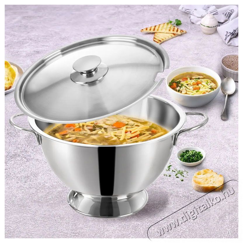 Orion leveses, rozsdamentes ac&eacute;l + fedő, kerek, 26 cm Konyhai term&eacute;kek - Ed&eacute;ny - Faz&eacute;k / l&aacute;bas - 527663