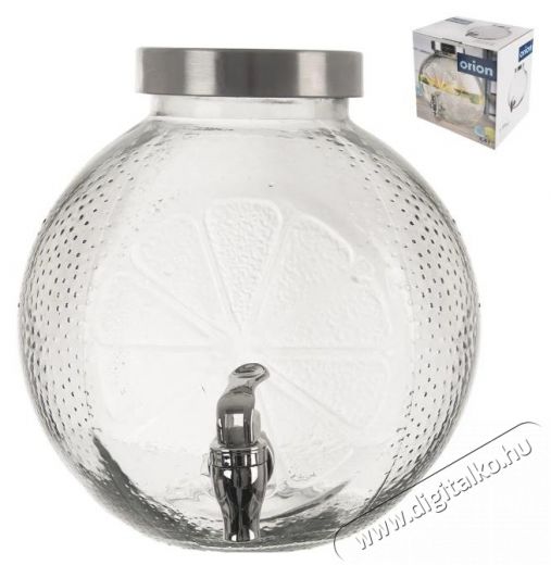 Orion Üveg/fém Citrusos palack, csapos 5,4 l Konyhai termékek - Edény - Egyéb edény - 527592
