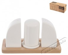 Orion WHITELINE Fűszertartó szett, porcelán / bambusz Konyhai termékek - Konyhai eszköz - Egyéb konyhai eszköz - 527666