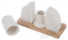 Orion WHITELINE Fűszertartó szett, porcelán / bambusz Konyhai termékek - Konyhai eszköz - Egyéb konyhai eszköz - 527666