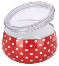 Orion Zománcozott tál + fedő, pöttyös, 13 cm Konyhai termékek - Edény - Ételtároló - 527655
