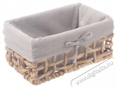 Orion kosár 27 × 17 × 13 cm szürke, vízijácint + textil Háztartás / Otthon / Kültér - Egyéb háztartási termék - 527685