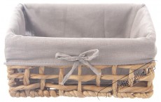 Orion kosár 27 × 17 × 13 cm szürke, vízijácint + textil Háztartás / Otthon / Kültér - Egyéb háztartási termék - 527685