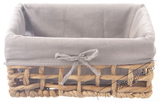 Orion kosár 27 × 17 × 13 cm szürke, vízijácint + textil Háztartás / Otthon / Kültér - Egyéb háztartási termék - 527685