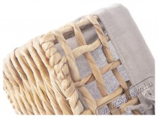 Orion kosár 27 × 17 × 13 cm szürke, vízijácint + textil Háztartás / Otthon / Kültér - Egyéb háztartási termék - 527685