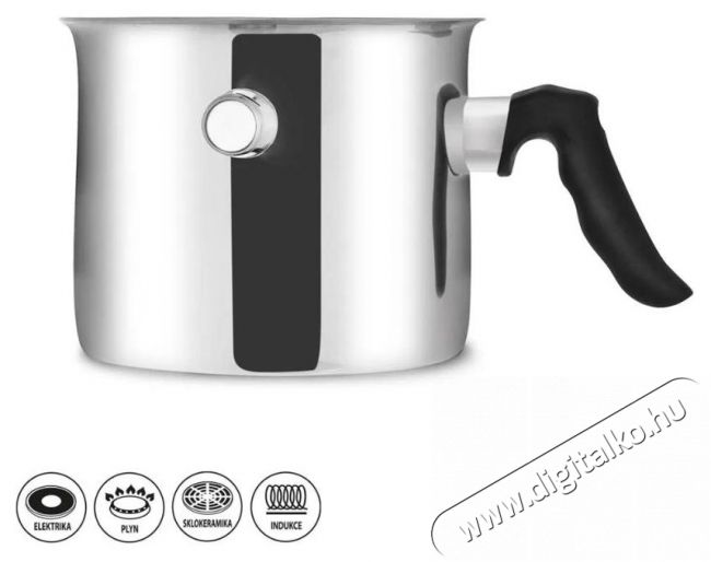 Orion Rozsdamentes ac&eacute;l tejforral&oacute; indukci&oacute;s főzőlaphoz 1,5 l Konyhai term&eacute;kek - Ed&eacute;ny - Egy&eacute;b ed&eacute;ny - 529848