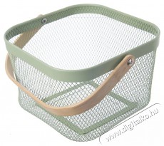 Orion kosár fém/bambusz GREENISH, 27×24,5×16,5 cm - Újdonságok - Új termékek - 527570