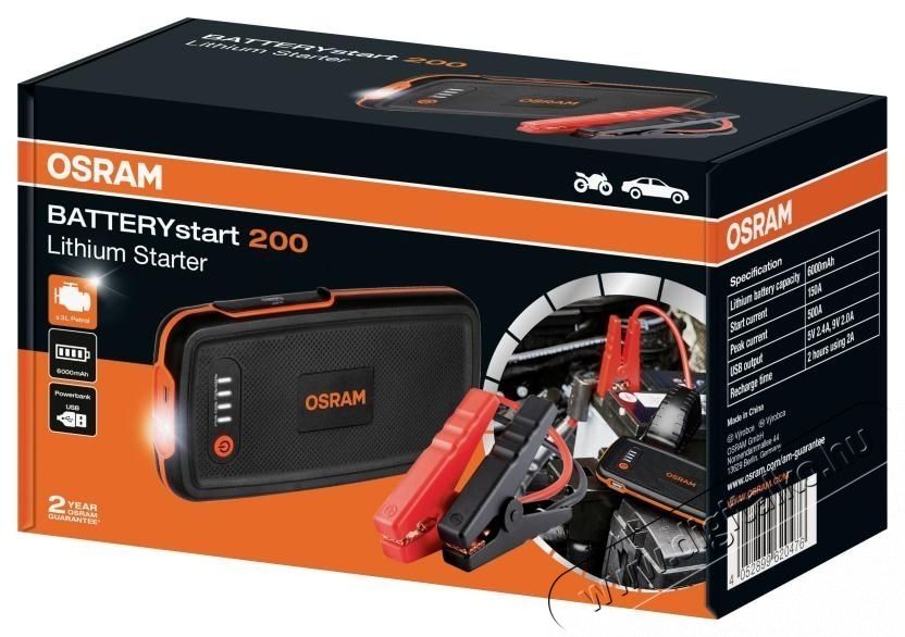 Osram ind&iacute;t&aacute;sr&aacute;seg&iacute;tő 6000mAh, 3L-ig Aut&oacute;hifi / Aut&oacute; felszerel&eacute;s - Aut&oacute;s / aut&oacute;hifi kieg&eacute;sz&iacute;tő - Aut&oacute; akkumul&aacute;tor t&ouml;ltő - 532010