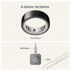 Oura Ring 4 Black, 4 Mobil / Kommunikáció / Smart - Okos eszköz - Egyéb okos eszköz - 527714