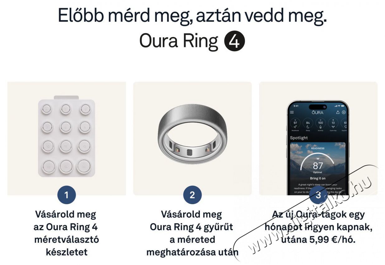 Oura Ring 4 Brushed Silver, 11 Mobil / Kommunik&aacute;ci&oacute; / Smart - Okos eszk&ouml;z - Egy&eacute;b okos eszk&ouml;z - 527721