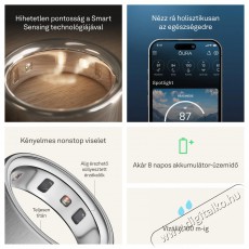 Oura Ring 4 Brushed Silver, 14 Mobil / Kommunikáció / Smart - Okos eszköz - Egyéb okos eszköz - 527724