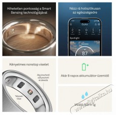 Oura Ring 4 Brushed Silver, 15 Mobil / Kommunikáció / Smart - Okos eszköz - Egyéb okos eszköz - 527725