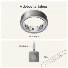 Oura Ring 4 Brushed Silver, 4 Mobil / Kommunikáció / Smart - Okos eszköz - Egyéb okos eszköz - 527726