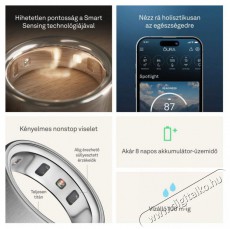 Oura Ring 4 Brushed Silver, 8 Mobil / Kommunikáció / Smart - Okos eszköz - Egyéb okos eszköz - 527730