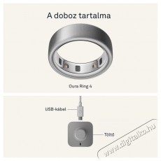 Oura Ring 4 Brushed Silver, 9 Mobil / Kommunikáció / Smart - Okos eszköz - Egyéb okos eszköz - 527731