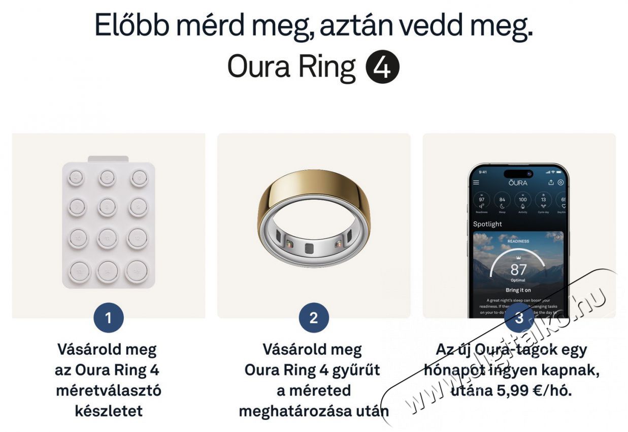 Oura Ring 4 Gold, 8 Mobil / Kommunik&aacute;ci&oacute; / Smart - Okos eszk&ouml;z - Egy&eacute;b okos eszk&ouml;z - 527742