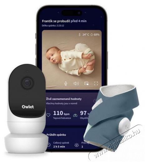 Owlet Dream Sock okos zokni 0-18 hónapig + Cam 2 kamera - Éjkék Szépségápolás / Egészség - Baba mama termék - Bébiőr / babafigyelő - 505553